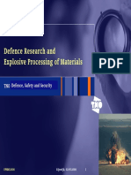 Explosive Processing of Materials Defence