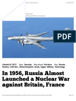 In 1956, Russia Almost Launched A Nuclear War Against Britain, France and Israel