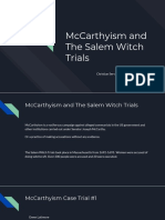 Parallel Between Salem Witch Trails and Mccarthyism