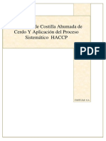 Producción de Costilla Ahumada de Cerdo Y Aplicación Del HACCP