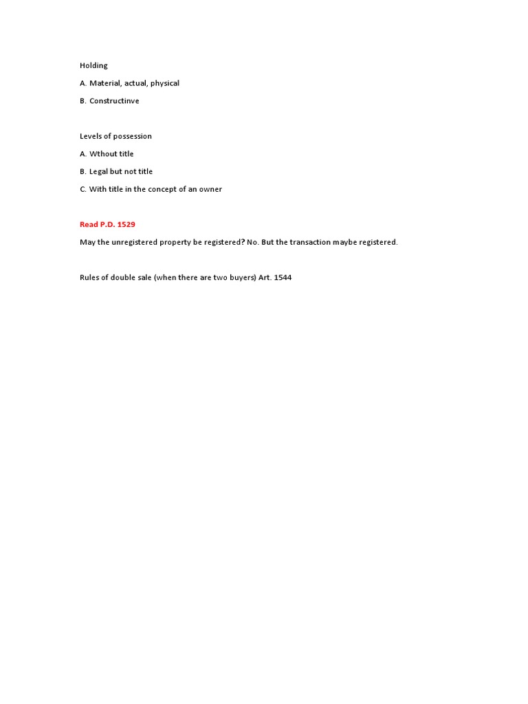 Property Notes | PDF | Law And Economics | Property