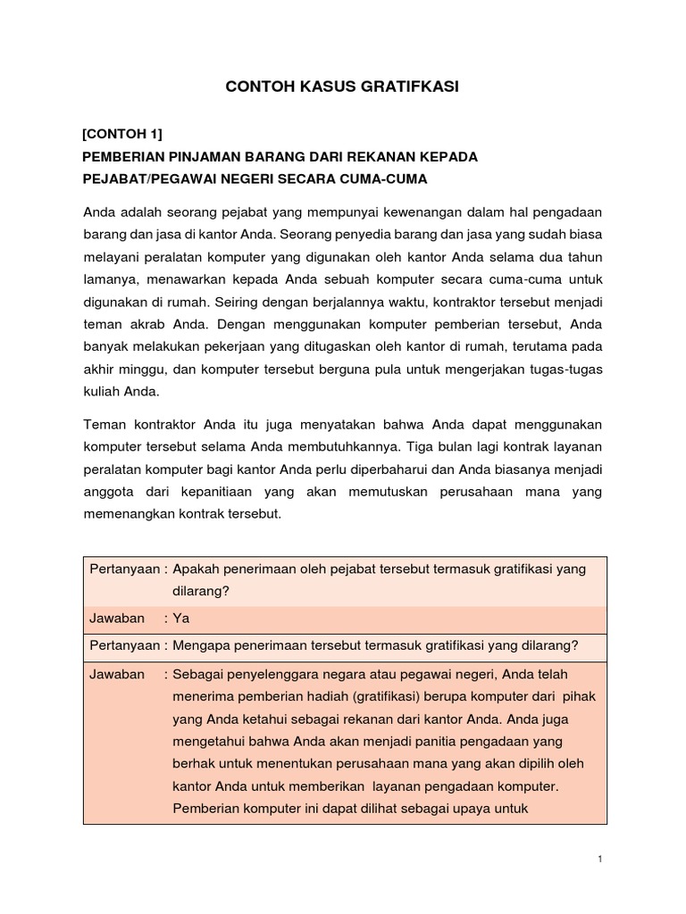 Penyelidikan KPK atas Gratifikasi