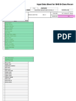 Learners' Names: Input Data Sheet For SHS E-Class Record