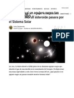 Qué Pasaría Si Un Agujero Negro Tan Pequeño Como Un Asteroide Pasara Por El Sistema Solar