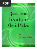 Quality Control For Sampling and Chemical Analysis