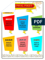 Jadwal Piket Origami Style