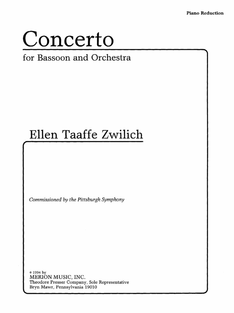 Zwilich, E.T. Concerto Piano PDF PDF