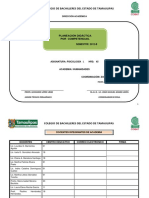 Planificación didáctica por competencias de Psicología I