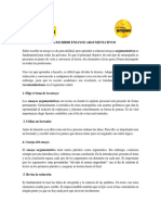 Pequeña Guia para Escribir Ensayos Argumentativos y Ejemplo