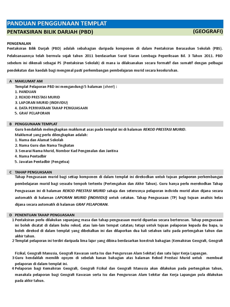 816 Templat Pelaporan Pbd Kssm Tingkatan 2 Geografi V2