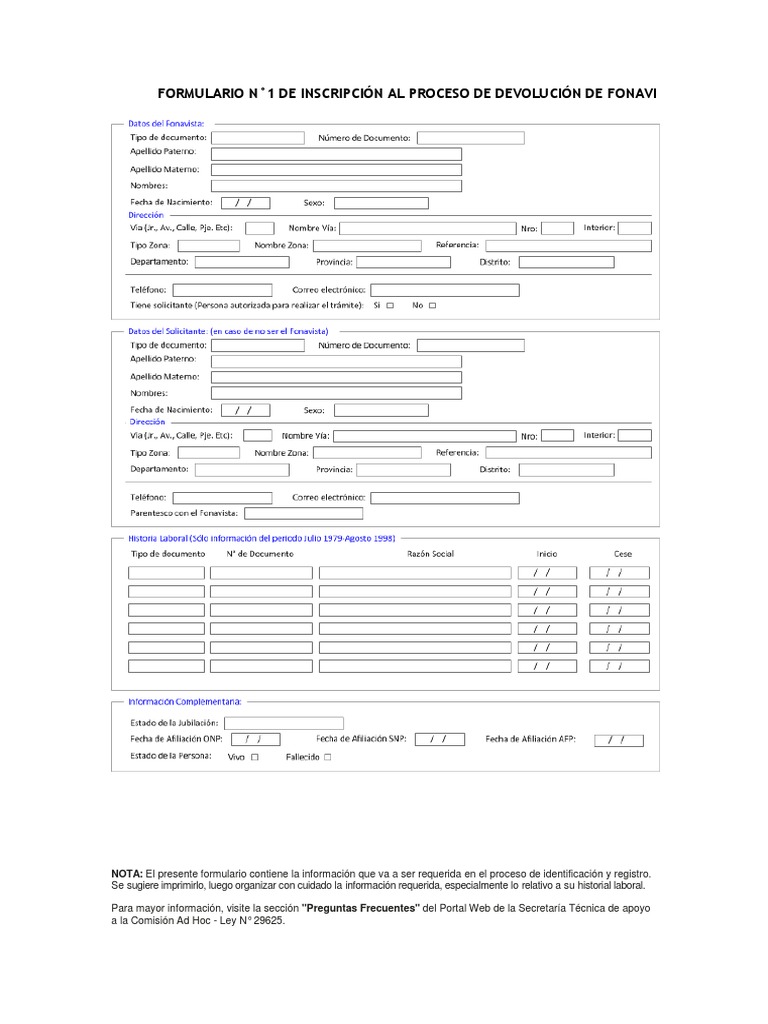 Formulario 1 09febrero2012 | PDF