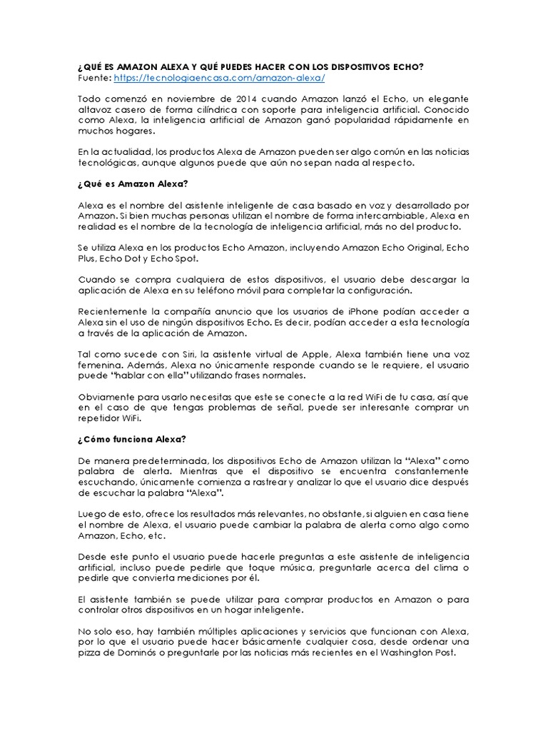 Como Hacer Que Alexa Lea Un Pdf