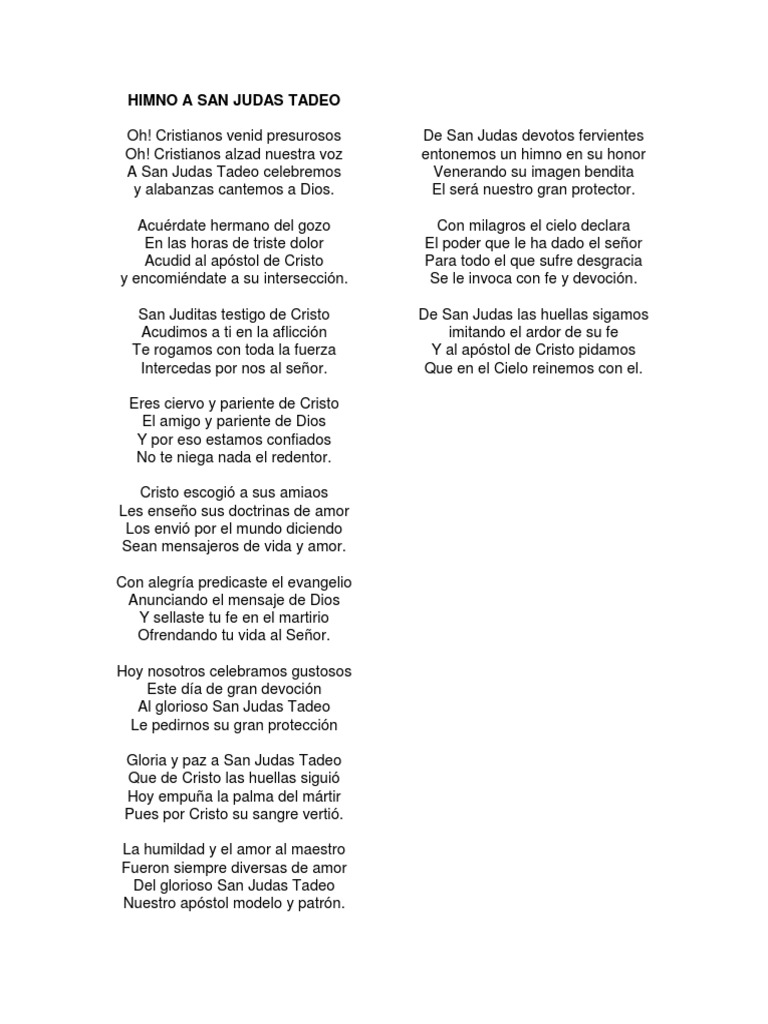 Himno a San Judas Tadeo
