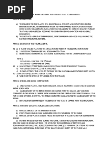 Basic Rules and Objective of Basketball Tournaments