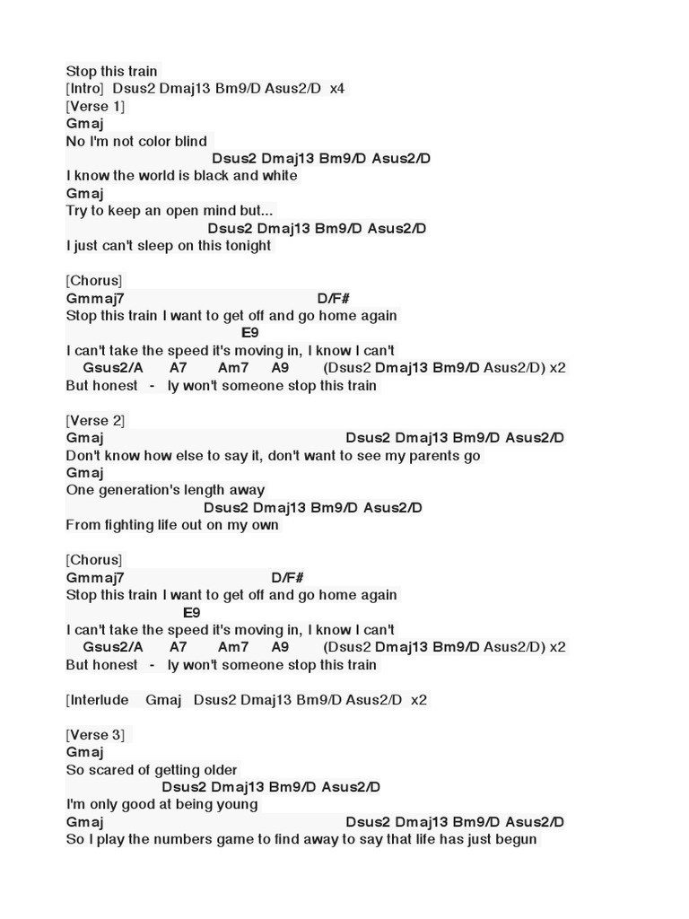 Stop This Train PDF Leisure