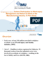 Employers and Workers Participation in Work-Injury Management and Return-to-Work in The Manufacturing Industry: A Pilot Study