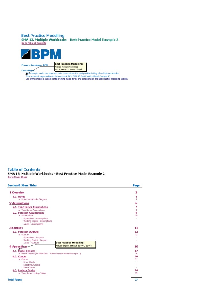Best Practice Model for Multiple Workbooks | PDF | Intangible Asset ...