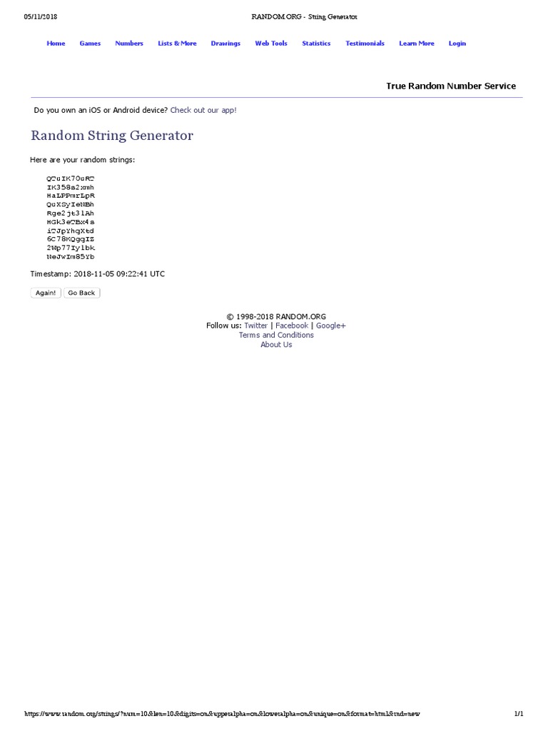 String Generator 1 | PDF