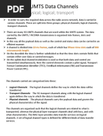 3G UMTS Data Channels: Physical Logical Transport