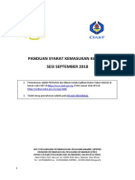 Panduan Syarat Kemasukan Sesi Sept2018