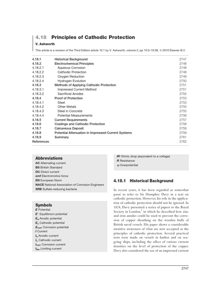 Principles of Cathodic Protection | PDF | Anode | Corrosion