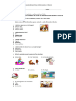 Evaluación Lectura Domiciliaria Eva y Su Tan