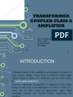 Transformer Coupled Class A Amplifier: BY - V.Surya Prakash Reddy VTU - 9597 B-Tech (Ece) 2 Year