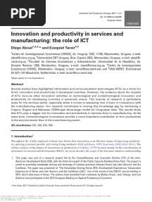 Innovation and Productivity in Services and Manufacturing: The Role of ICT