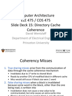 Computer Architecture ELE 475 / COS 475 Slide Deck 15: Directory Cache Coherence