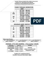 Jam Ujian Dan Aik Uts