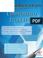 Cartilha Conhecendo o Legislativo 2015