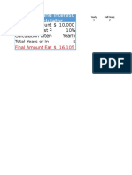 Excel Compound Interest