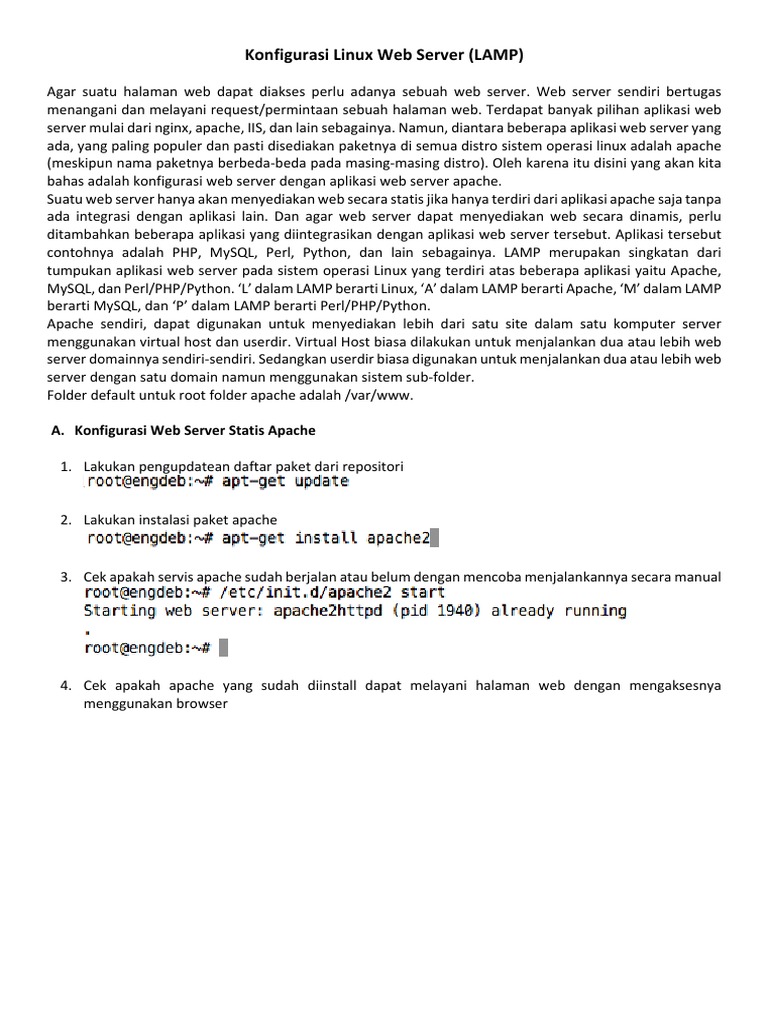 Konfigurasi Server Web LAMP di Linux | PDF