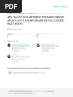 2017 - Karla - Avaliação Dos Metodos Probabilisticos Em Analise de Barragens