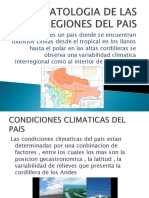 Climatoligia de Las Regiones Del Pais