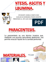 Paracentesis, Ascitis y Albumina.