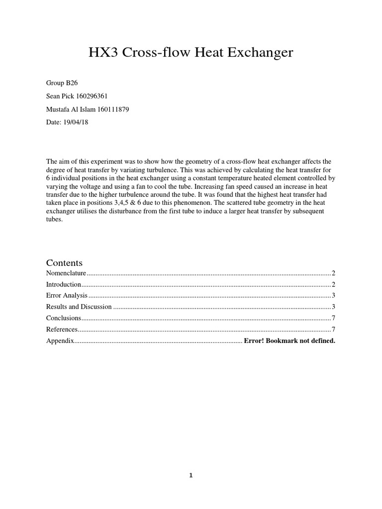 HX3 Cross Flow Heat Exchanger PDF Turbulence Heat Exchanger