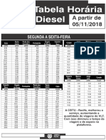 Nova Tabela de Horários Da Linha Diesel