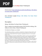 Download Biology 12th Edition Test Bank Mader Windelspecht by qamez SN392413903 doc pdf