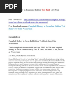 Download Campbell Biology in Focus 2nd Edition Test Bank Urry Cain Wasserman by cysebuf SN392415865 doc pdf
