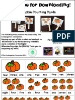 Pumpkin Counting Cards