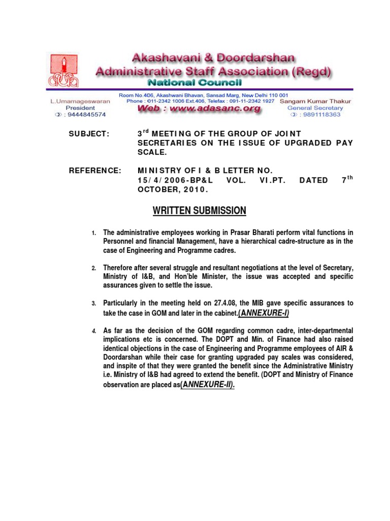 Written Submission by ADASA On 11.10.201. | PDF | Government
