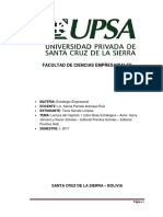 Plan Estrategico de Facultad de Ingenieria Upsa 2016-2021