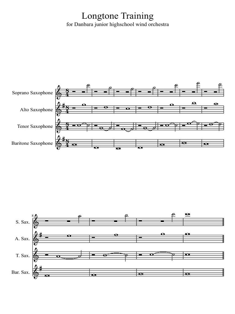 Saxophone Longtone Training Guide | PDF