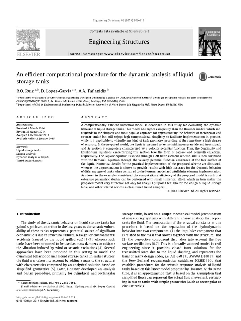 2015 An Efficient Computational Procedure For The Dynamic Analysis of ...