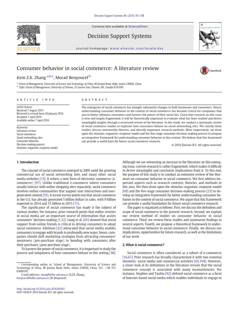 Consumer Behavior in Social Commerce - A Literature Review | PDF ...