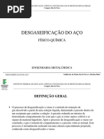 Fisico Quimica - Processo de Desgaseificação