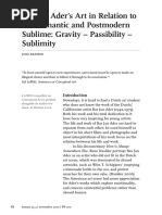 Bas Jan Aders. Art in Relation to the Romantic and Postmodern Sublime. Gravity, Passibility, Sublimity.pdf