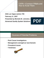 CAPA-Common Pitfalls and How To Avoid Them