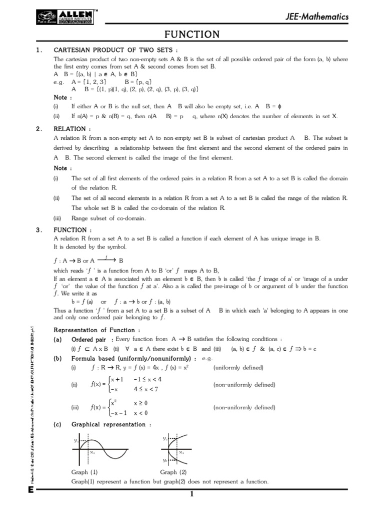Function PDF | PDF | Function (Mathematics) | Trigonometric Functions